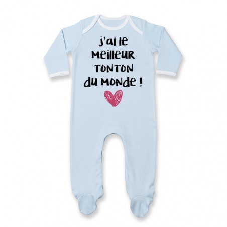 Pyjama bébé J'ai le meilleur Tonton du monde