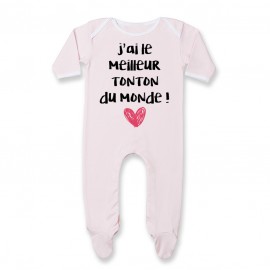 Pyjama bébé J'ai le meilleur Tonton du monde