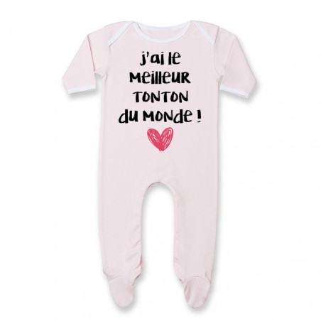 Pyjama bébé J'ai le meilleur Tonton du monde