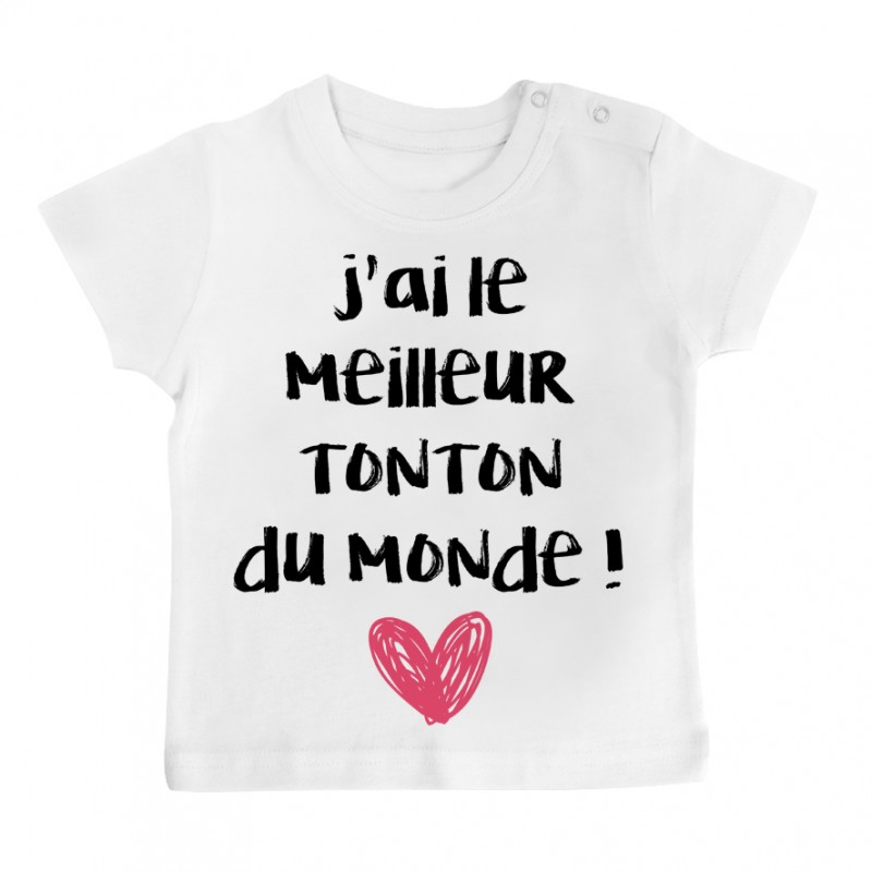 T-Shirt bébé J'ai le meilleur Tonton du monde T-Shirt bébé J'ai le meilleur Tonton du monde