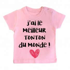 T-Shirt bébé J'ai le meilleur Tonton du monde