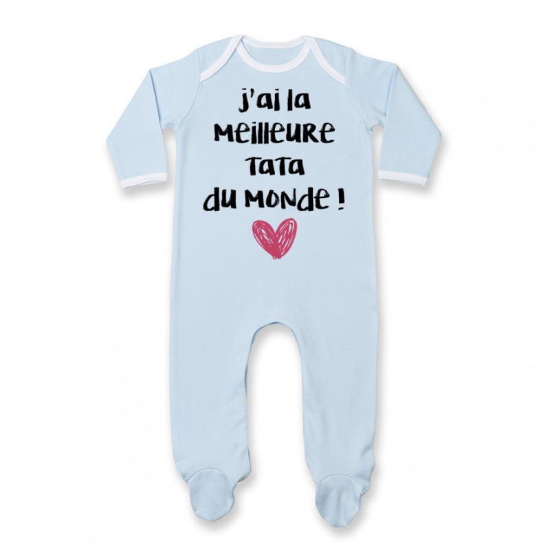 Pyjama bébé J'ai la meilleure Tata du monde Pyjama bébé J'ai la meilleure Tata du monde