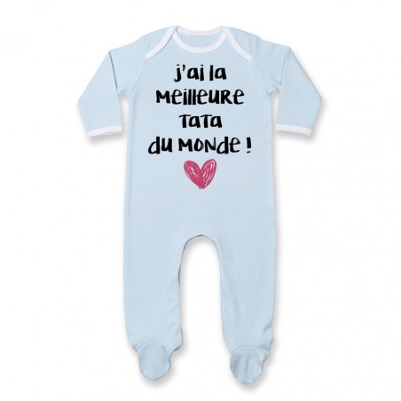 Pyjama bébé J'ai la meilleure Tata du monde