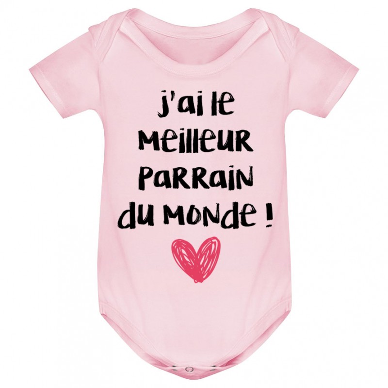 Body bébé J'ai le meilleur Parrain du monde Body bébé J'ai le meilleur Parrain du monde