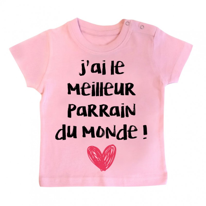 T-Shirt bébé J'ai le meilleur Parrain du monde T-Shirt bébé J'ai le meilleur Parrain du monde