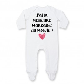 Pyjama bébé J'ai la meilleure Marraine du monde