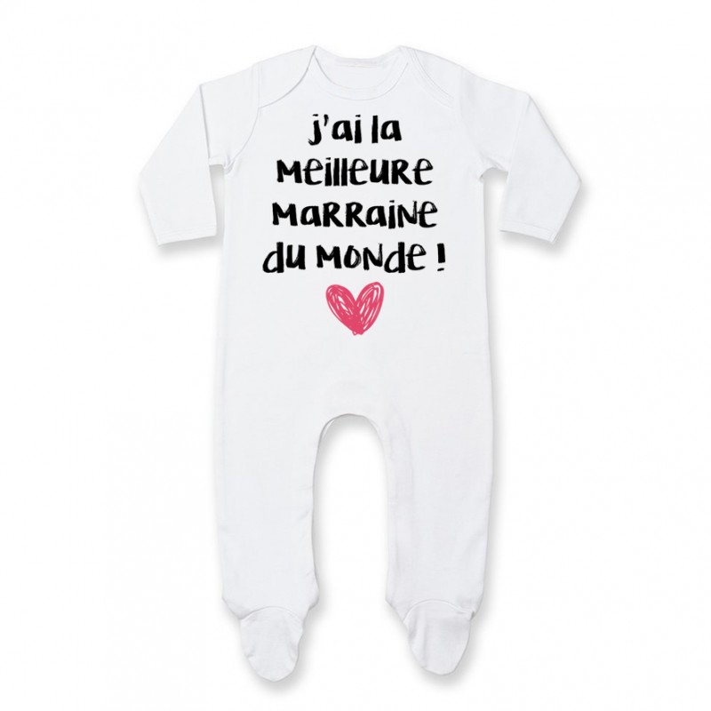 Pyjama bébé J'ai la meilleure Marraine du monde