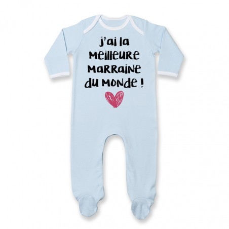 Pyjama bébé J'ai la meilleure Marraine du monde