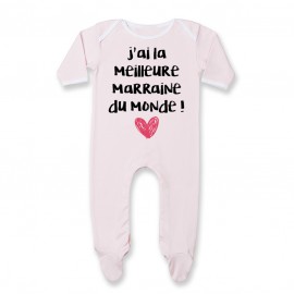 Pyjama bébé J'ai la meilleure Marraine du monde