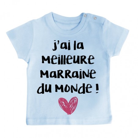 T-Shirt bébé J'ai la meilleure Marraine du monde