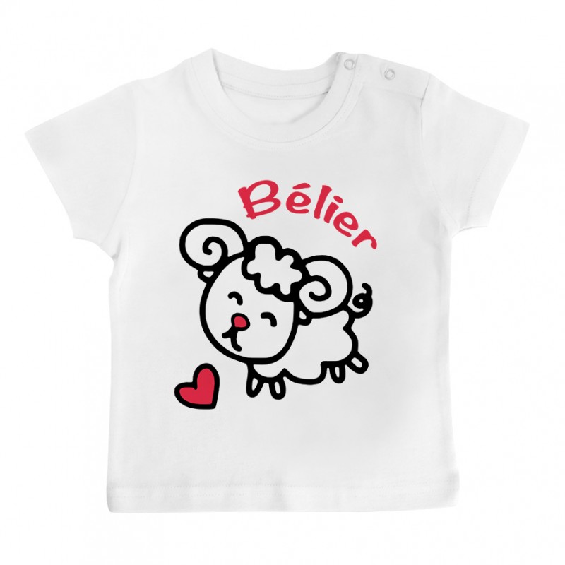 T-Shirt bébé Signes Astrologiques : Bélier T-Shirt bébé Signes Astrologiques : Bélier