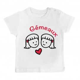 T-Shirt bébé Signes Astrologiques : Gémeaux