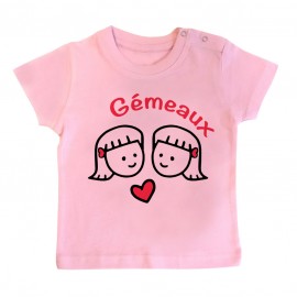 T-Shirt bébé Signes Astrologiques : Gémeaux