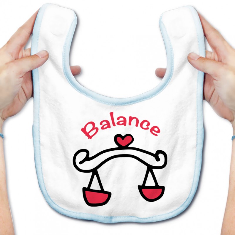 Bavoir bébé Signes Astrologiques : Balance Bavoir bébé Signes Astrologiques : Balance