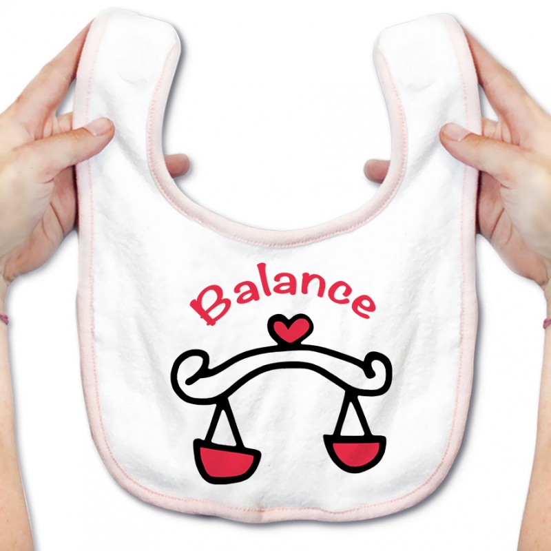 Bavoir bébé Signes Astrologiques : Balance Bavoir bébé Signes Astrologiques : Balance