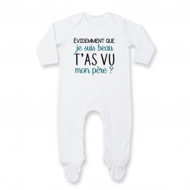 Pyjama bébé Evidemment que je suis beau