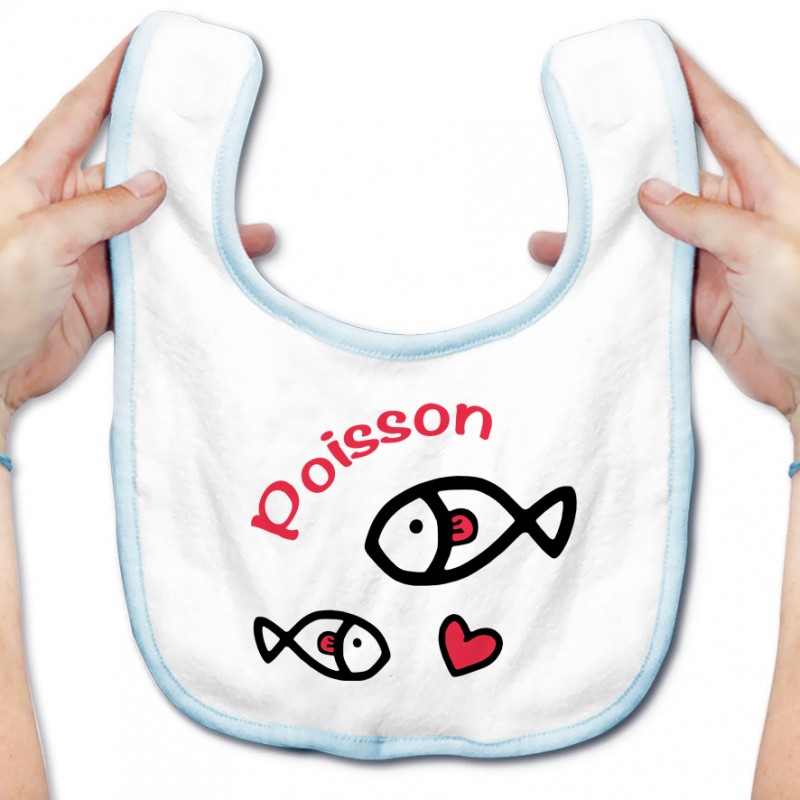 Bavoir bébé Signes Astrologiques : Poisson Bavoir bébé Signes Astrologiques : Poisson