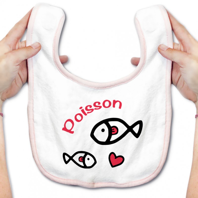 Bavoir bébé Signes Astrologiques : Poisson Bavoir bébé Signes Astrologiques : Poisson