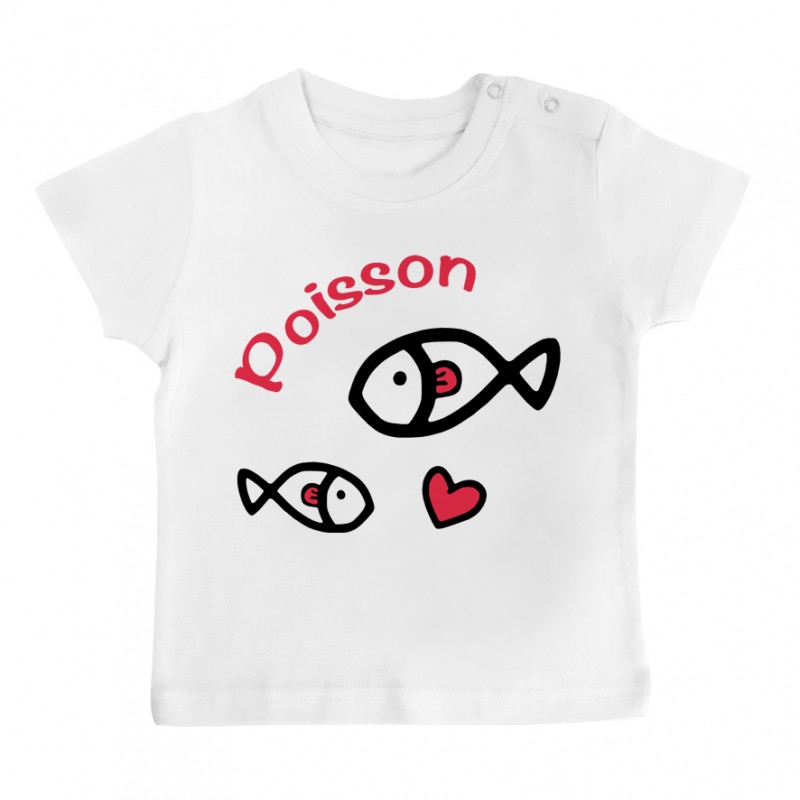 T-Shirt bébé Signes Astrologiques : Poisson