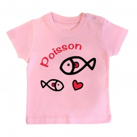 T-Shirt bébé Signes Astrologiques : Poisson