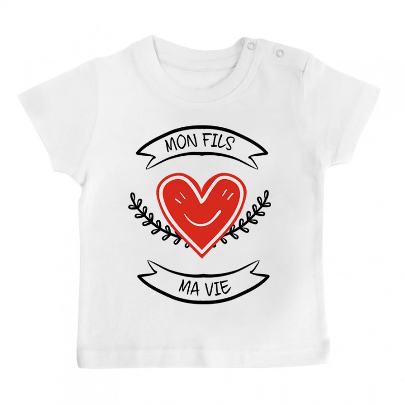 T-Shirt bébé Mon fils, ma vie T-Shirt bébé Mon fils, ma vie