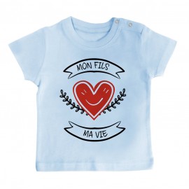 T-Shirt bébé Mon fils, ma vie