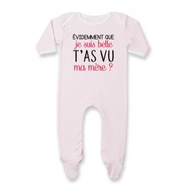 Pyjama bébé Evidemment que je suis belle