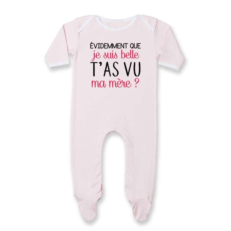 Pyjama bébé Evidemment que je suis belle