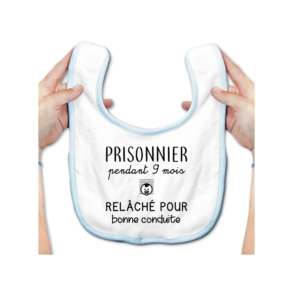 Bavoir bébé Prisonnier pendant 9 mois