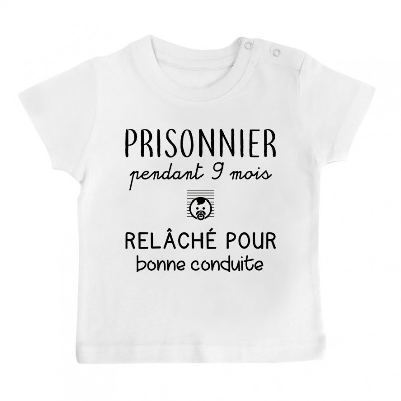 T-Shirt bébé Prisonnier pendant 9 mois