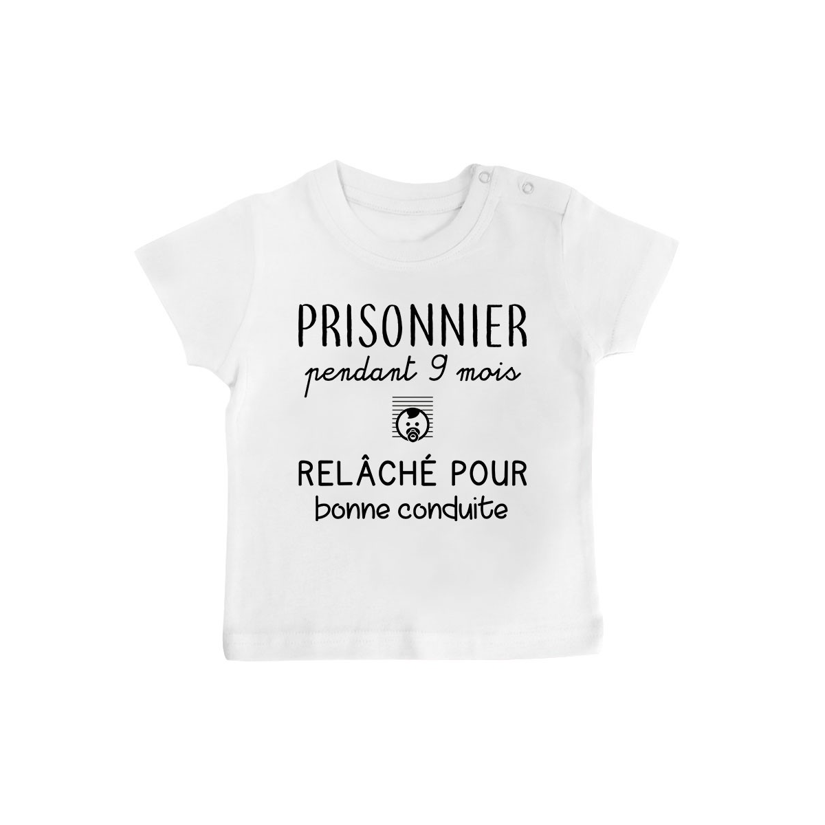 T-Shirt bébé Prisonnier pendant 9 mois