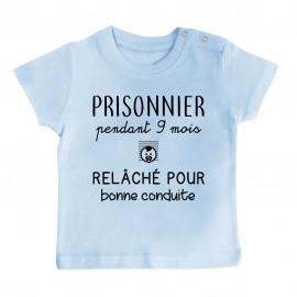 T-Shirt bébé Prisonnier pendant 9 mois