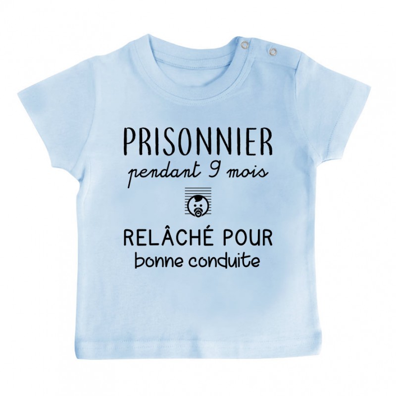 T-Shirt bébé Prisonnier pendant 9 mois T-Shirt bébé Prisonnier pendant 9 mois