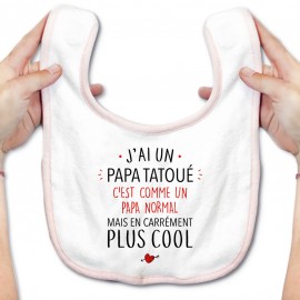 Bavoir bébé J'ai un papa tatoué