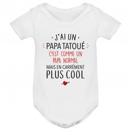 Body bébé J'ai un papa tatoué