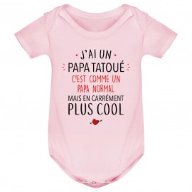 Body bébé J'ai un papa tatoué