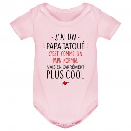 Body bébé J'ai un papa tatoué