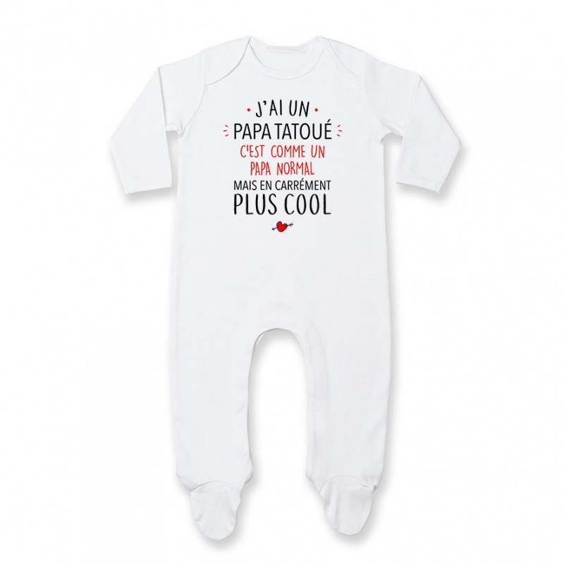 Pyjama bébé J'ai un papa tatoué Pyjama bébé J'ai un papa tatoué
