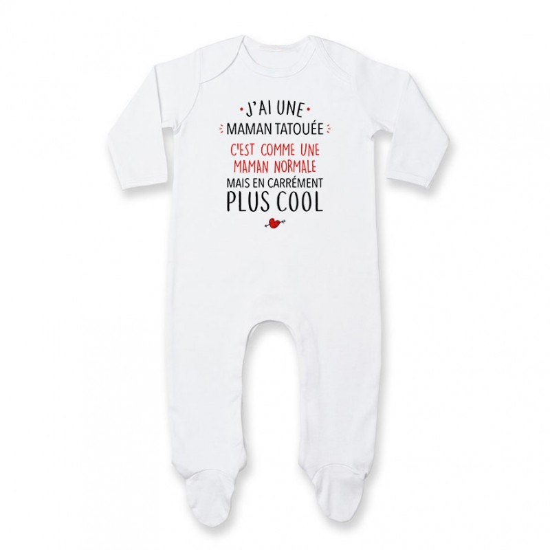 Pyjama bébé J'ai une maman tatouée Pyjama bébé J'ai une maman tatouée