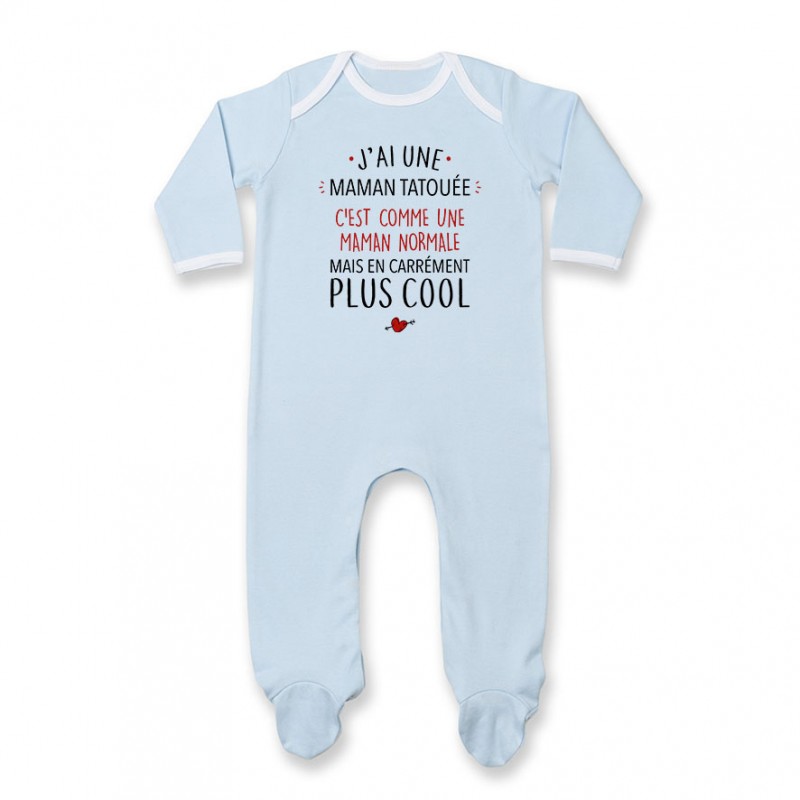 Pyjama bébé J'ai une maman tatouée Pyjama bébé J'ai une maman tatouée