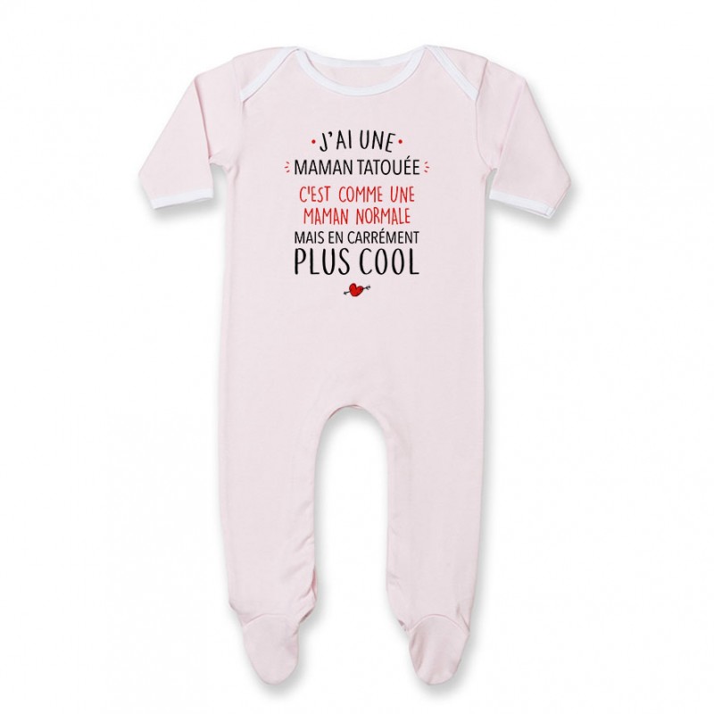 Pyjama bébé J'ai une maman tatouée Pyjama bébé J'ai une maman tatouée
