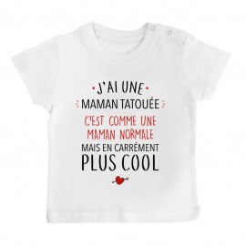 T-Shirt bébé J'ai une maman tatouée