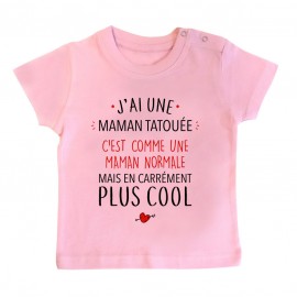 T-Shirt bébé J'ai une maman tatouée