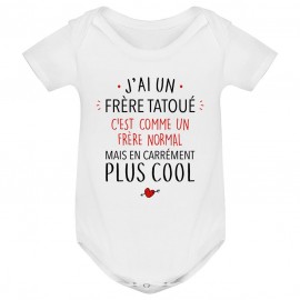 Body bébé J'ai un frère tatoué