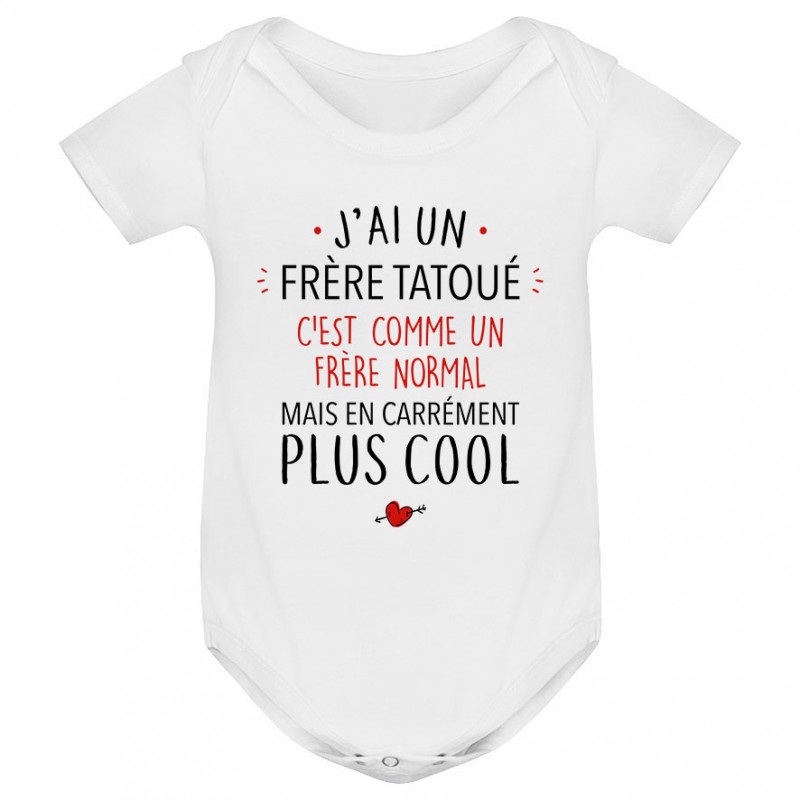 Body bébé J'ai un frère tatoué