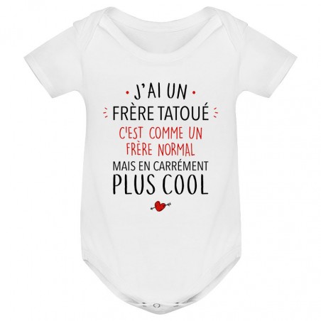 Body bébé J'ai un frère tatoué