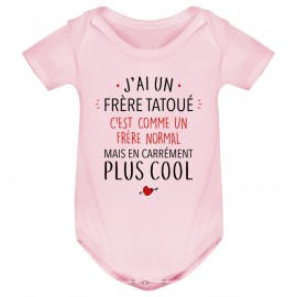 Body bébé J'ai un frère tatoué