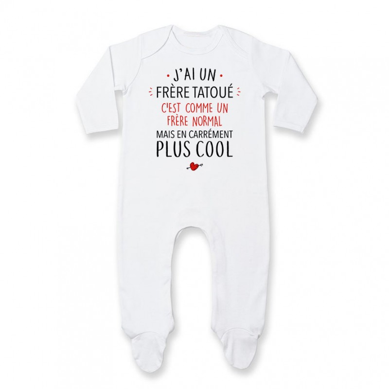 Pyjama bébé J'ai un frère tatoué Pyjama bébé J'ai un frère tatoué