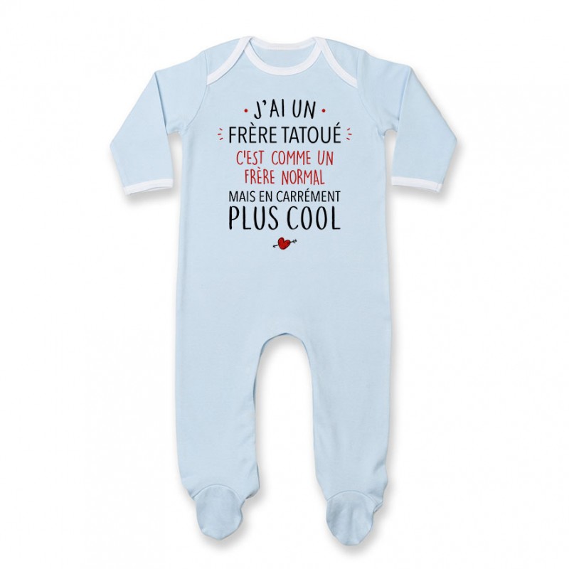 Pyjama bébé J'ai un frère tatoué