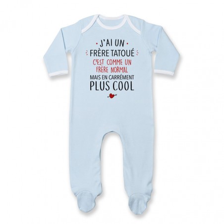 Pyjama bébé J'ai un frère tatoué